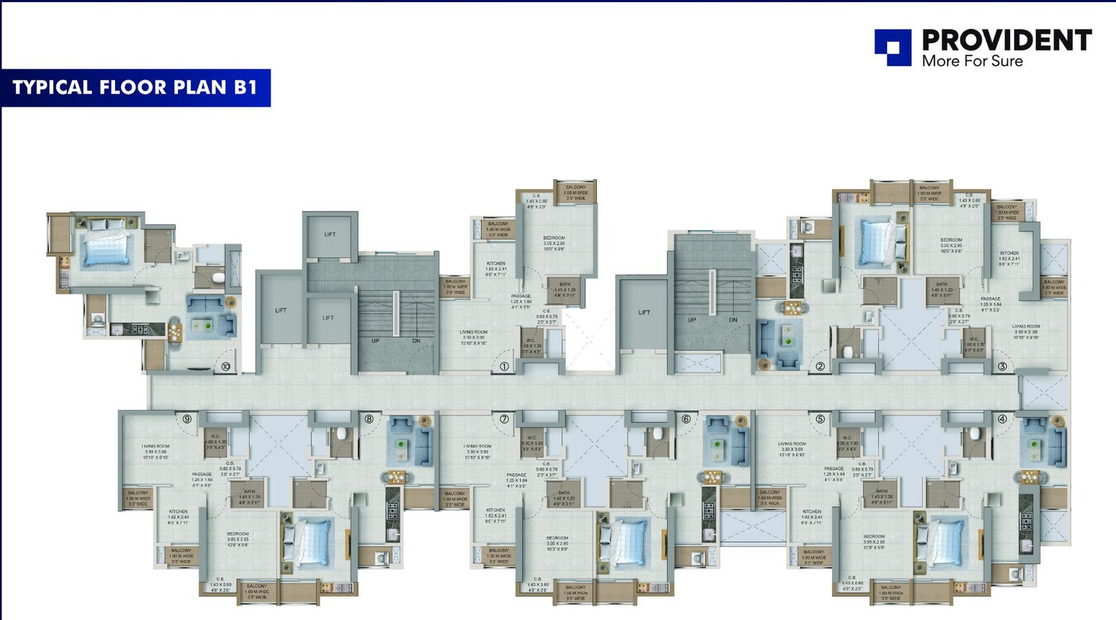 Puravankara-Provident-palm-Vista-Typical-Floor-Plan-B1
