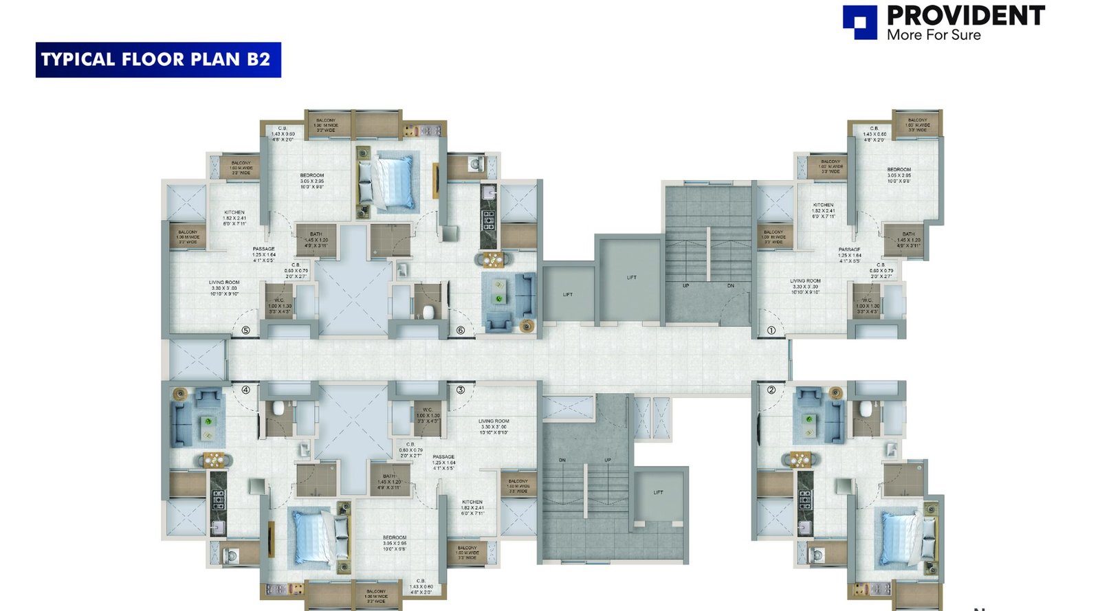 Puravankara-Provident-palm-Vista-Typical-Floor-Plan-B2