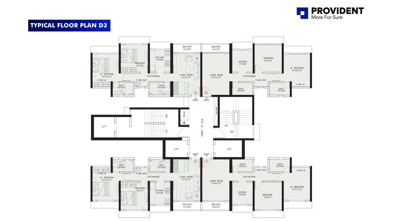 Puravankara-Provident-palm-Vista-Typical-Floor-Plan-D3